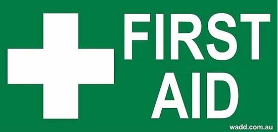 Picture of First Aid --Sign Sticker Small