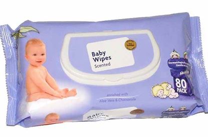 Picture of Wipes-Baby Pack 80 Cleansing Alcohol-free