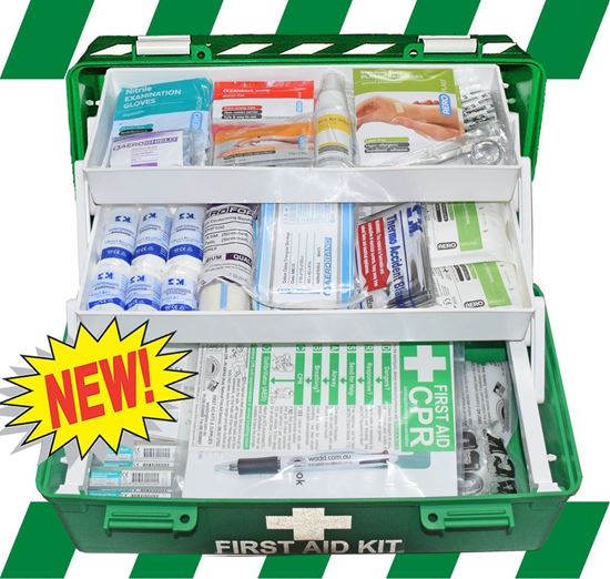 First Aid Kit Safe Work Australia Essential Box Medium. Waddington