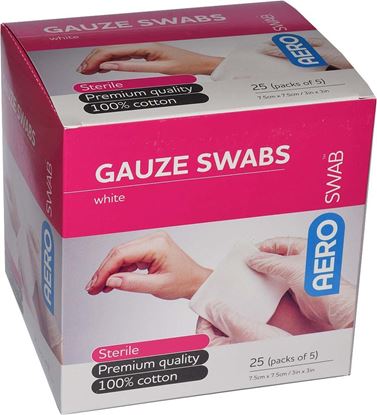 Picture of Swabs -Sterile Gauze -Box of 25 Packs of 5s