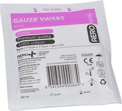Picture of Swabs -Sterile Gauze  7.5x7.5cm -5 Pack